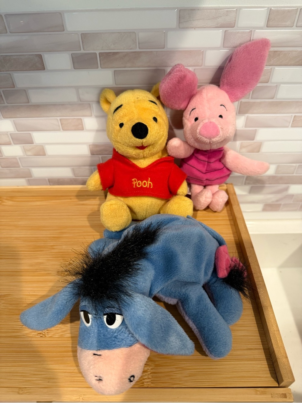 Vintage Disney set Winnie the Pooh, Pink Piglet, Blue Eeyore